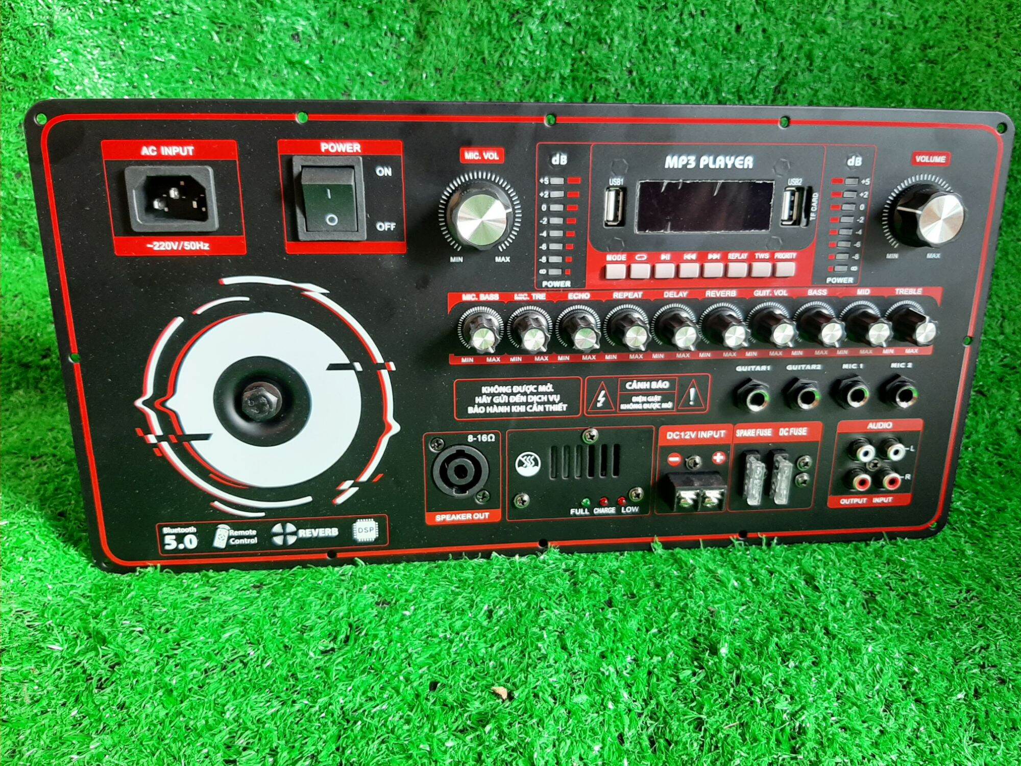 Bo mạch loa kéo v200. có reverb - đỏ