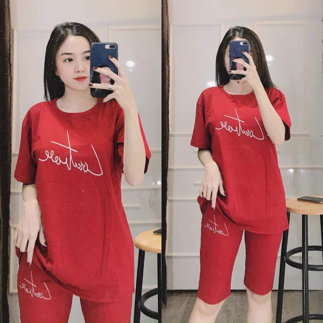 Đồ bộ nữ mặc nhà set bộ lửng thun cotton bộ đồ mặc nhà dễ thương bigsize tới 85kg