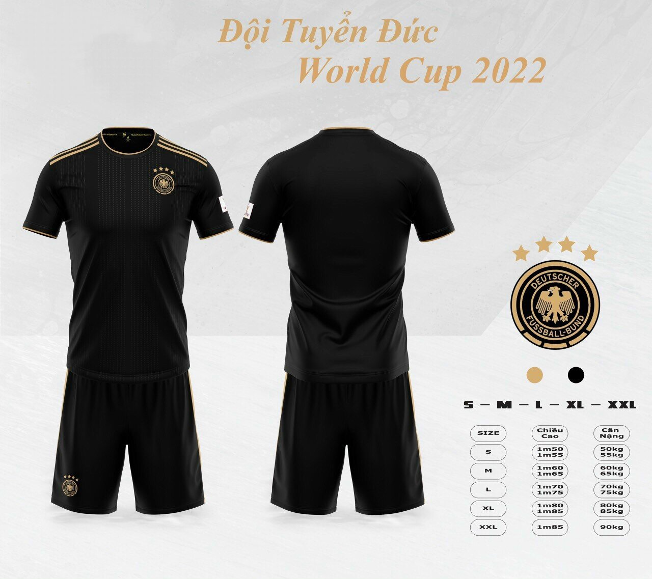 Quần áo đá banh đội tuyển đức world cup 2022 - có in tên số