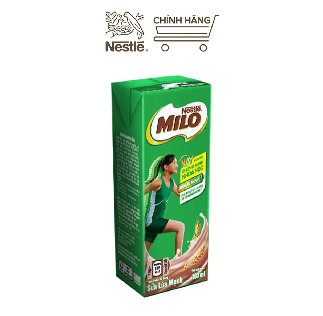 Sữa lúa mạch Nestlé® Milo® thùng 48 hộp x 180ml (Mới)