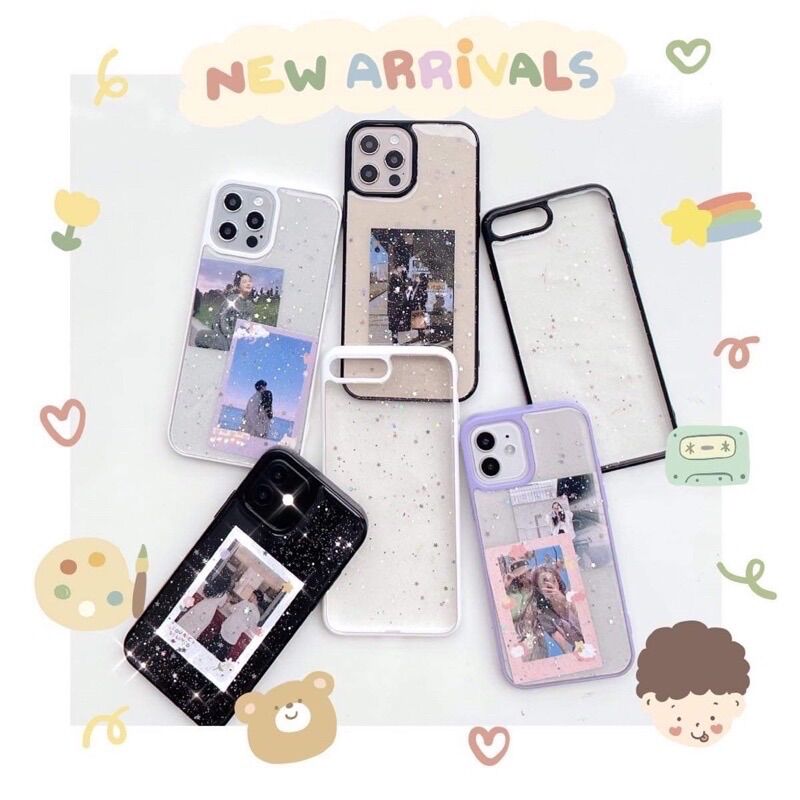 Ốp lưng Iphone Full viền Kim Tuyến Bling Bling