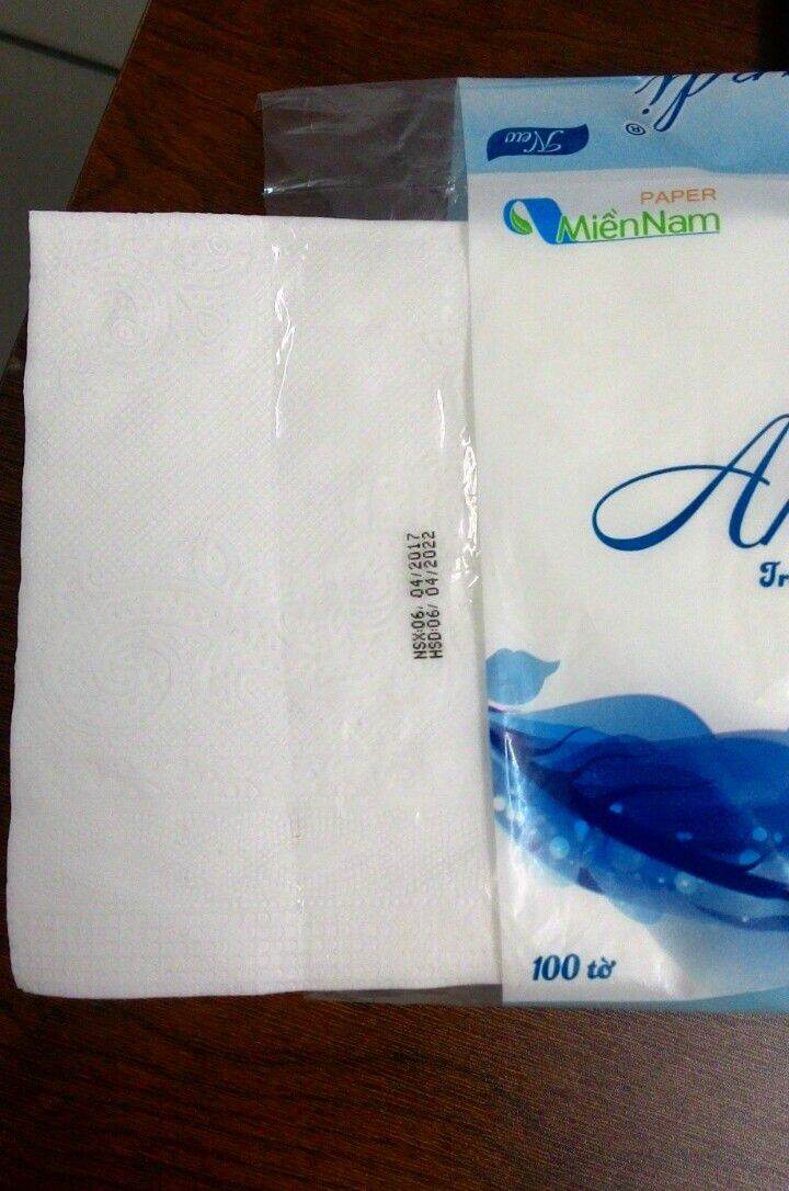 Khăn Giấy Vuông - Khăn Ăn Cao Cấp Anandi 100 tờ x 1 lớp