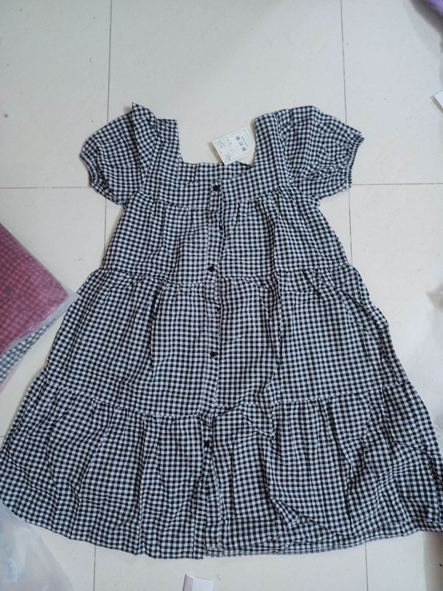 Đầm caro babydol, free size, bầu bí bon chen , hàng QC