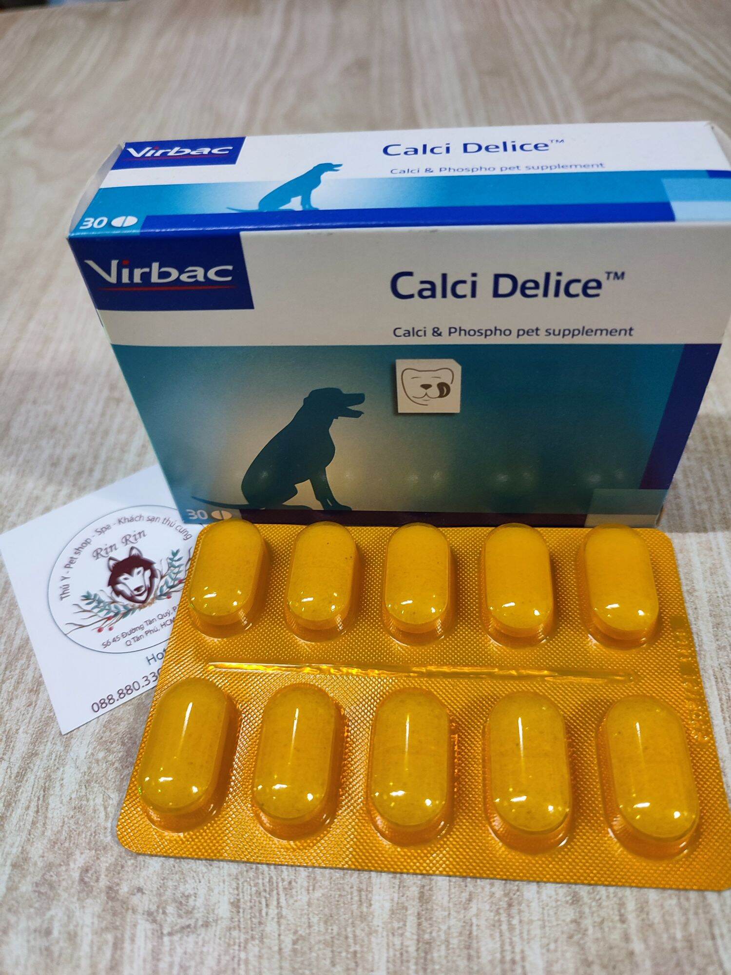 Combo 10viên canxi delice cho cún hàng chính hãng cty virbac vn phân phối