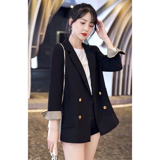 Áo vest 2 lớp lật tay cúc đồng