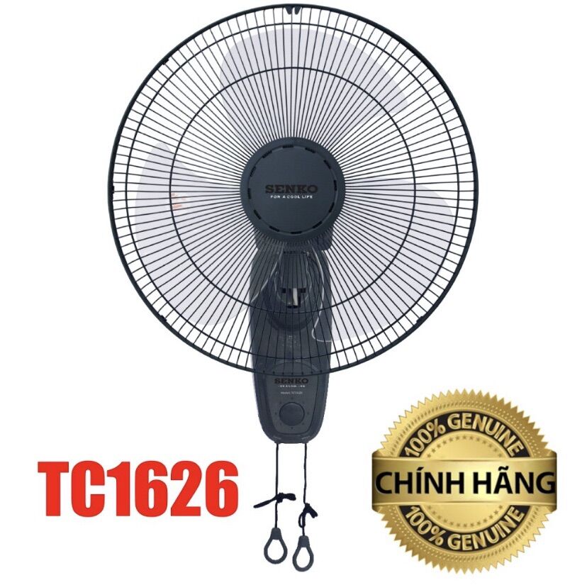 Quạt senko treo tường tc1626 47w - quạt treo 2 dây động cơ lõi đồng 100% vận hành êm ái bảo hàng 24 tháng