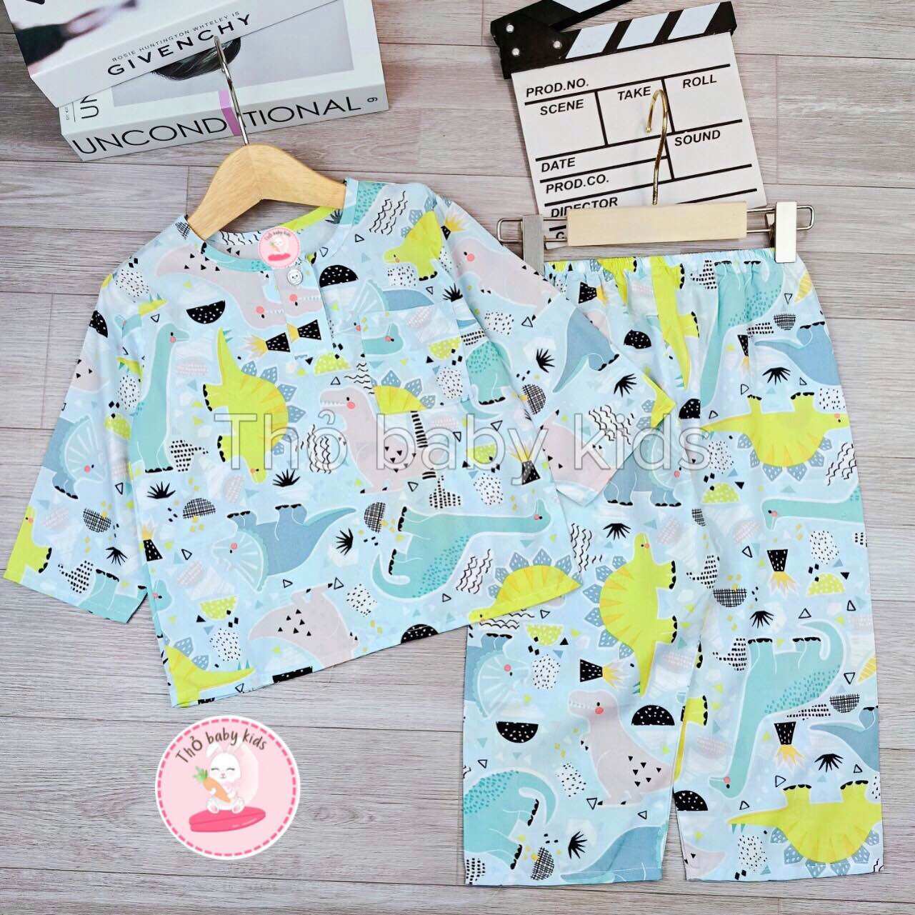 Bộ lanh/tole mặc nhà bé trai, bộ lanh dài tay quần dài vải tole, lanh mềm mát thỏ baby kids