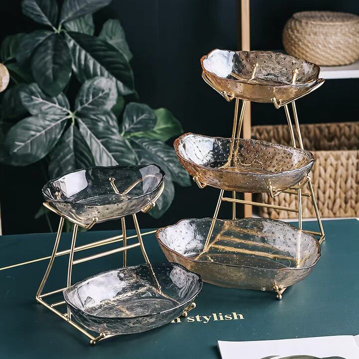 Khay sứ đựng hoa quả 2 tầng - 3 tầng