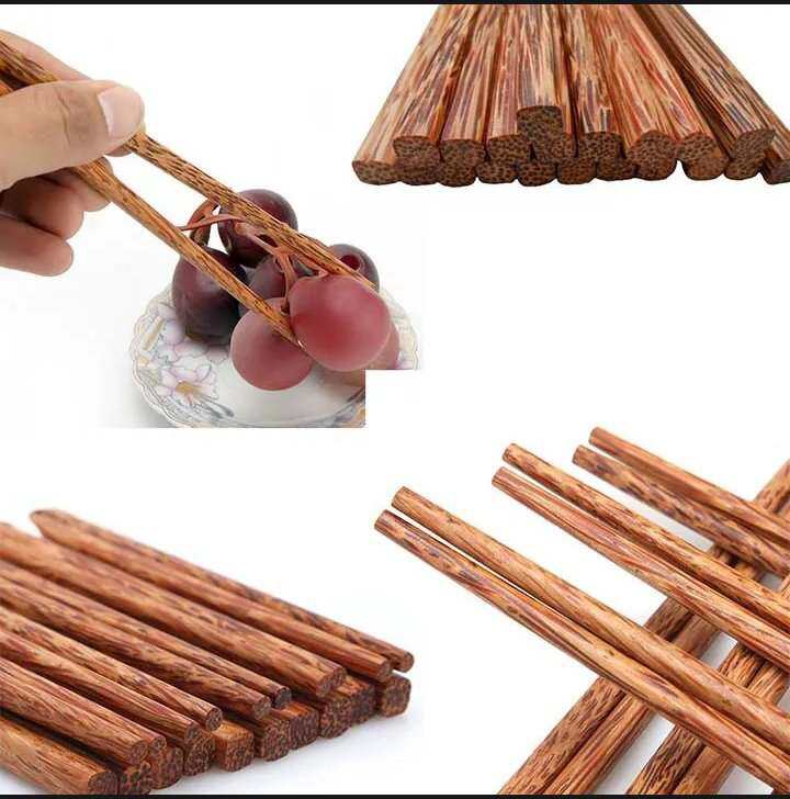 đũa ăn cơm 10 đôi làm từ gỗ dừa