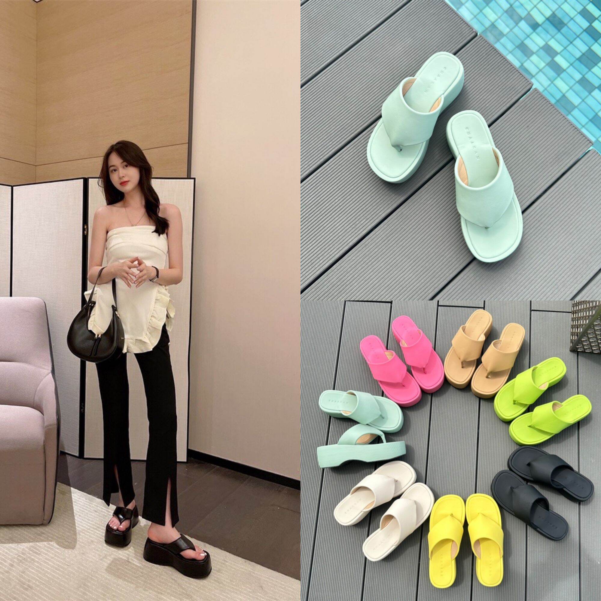 dép kẹp ngón nữ đế bánh mì chaakan