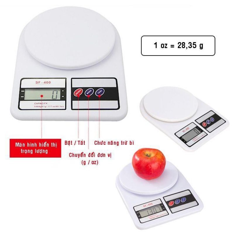 Cân điện tử nhà bếp mini SF - 400
