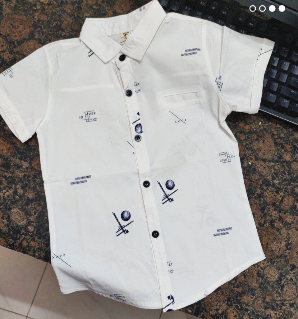 Áo sơ mi bé trai cộc tay 18-28kg