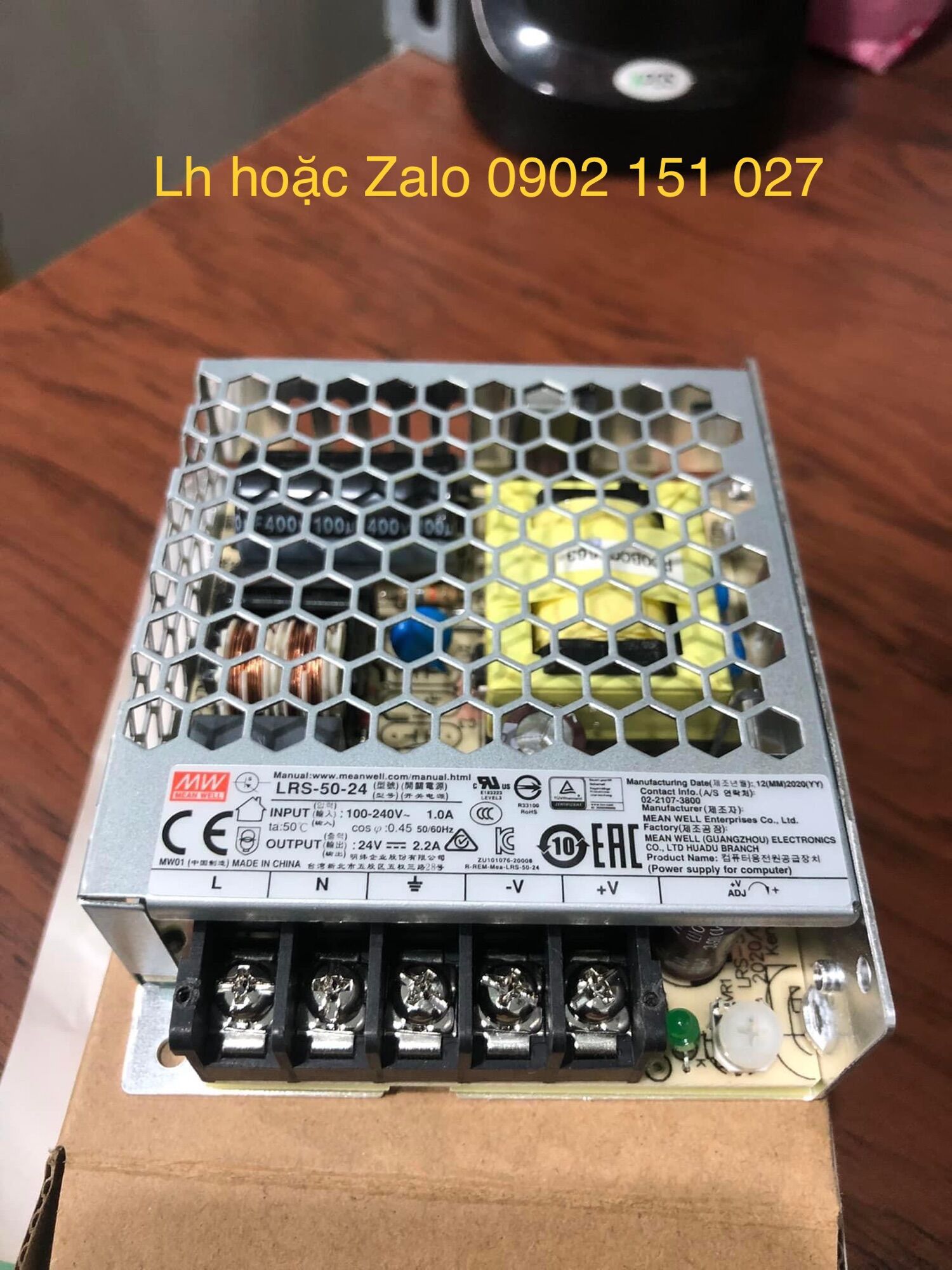 Nguồn tổ ong 24v meanwell lrs-50-24