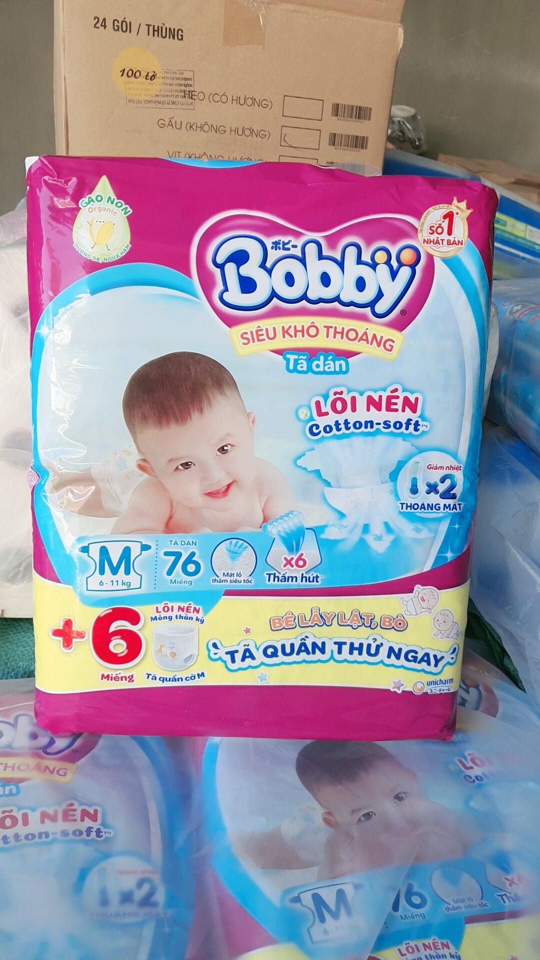 [CỘNG MIẾNG] TÃ DÁN BOBBY S80+2/M76+6/L68 CHO BÉ
