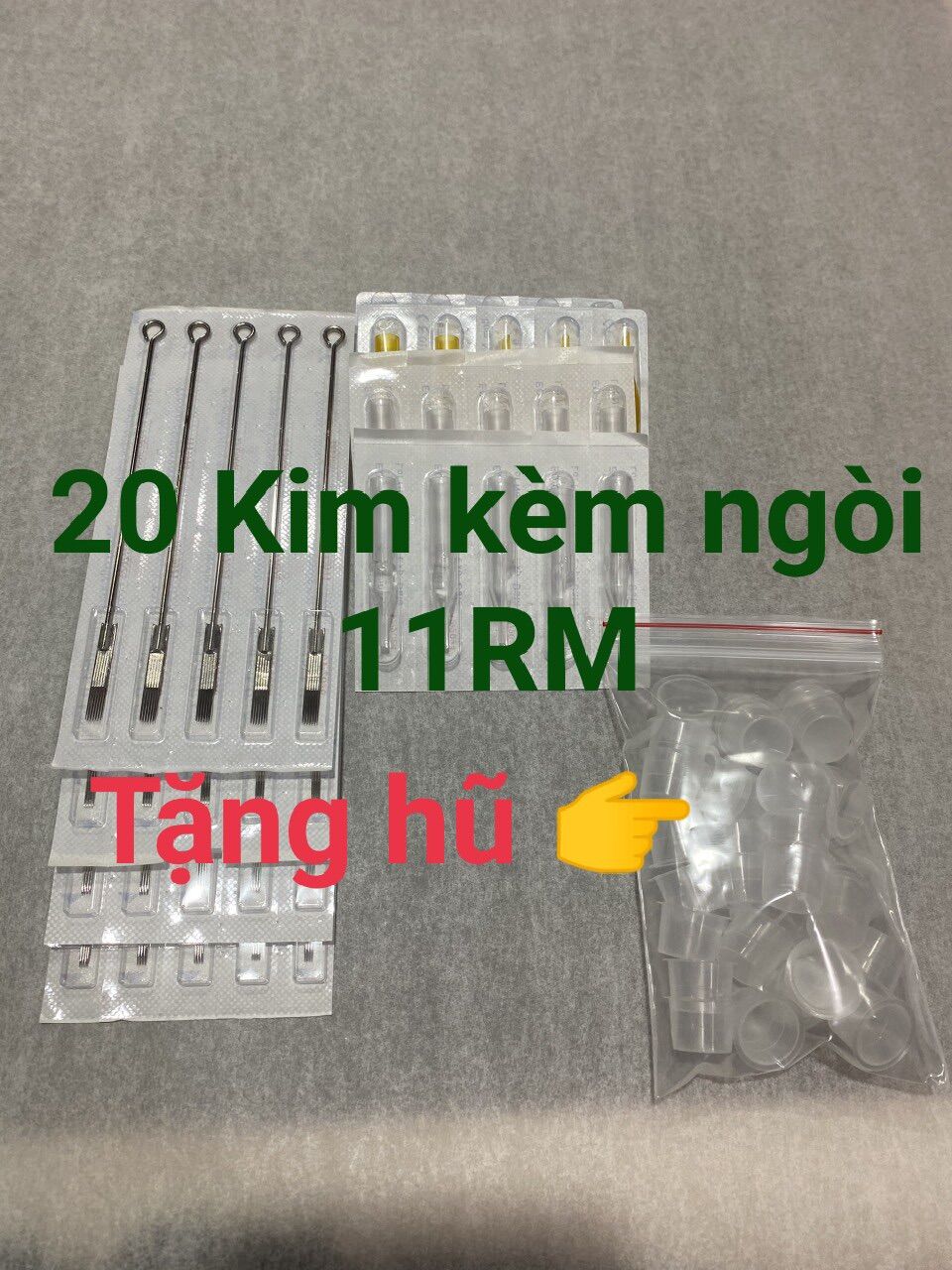 🎁 [ QUÀ TẶNG ] Kim xăm và ngòi 20 cái  13RM đánh bóng🎁