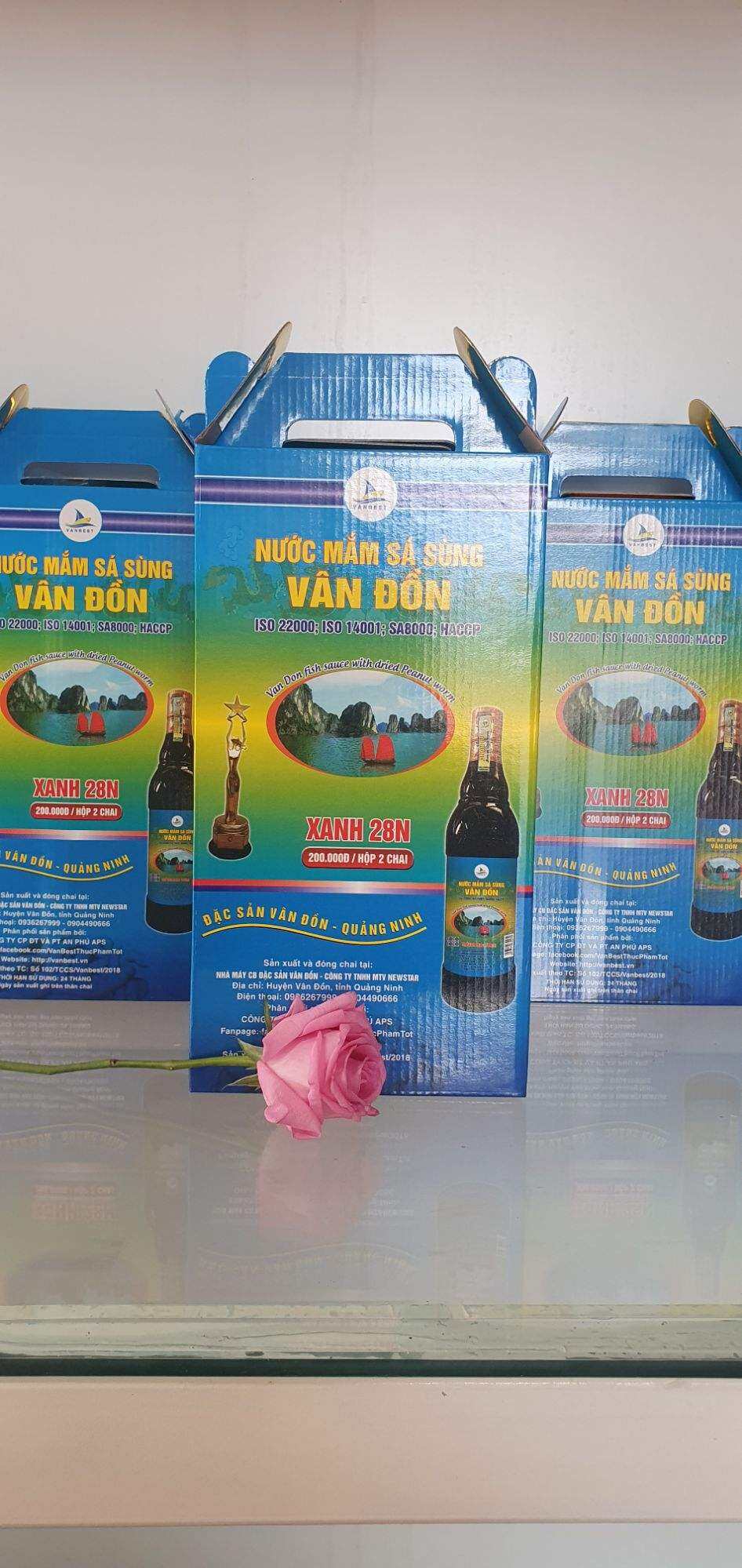 Nước mắm sá sùng Vân Đồn- VanBest 700ml/1 chai. XANH-28N