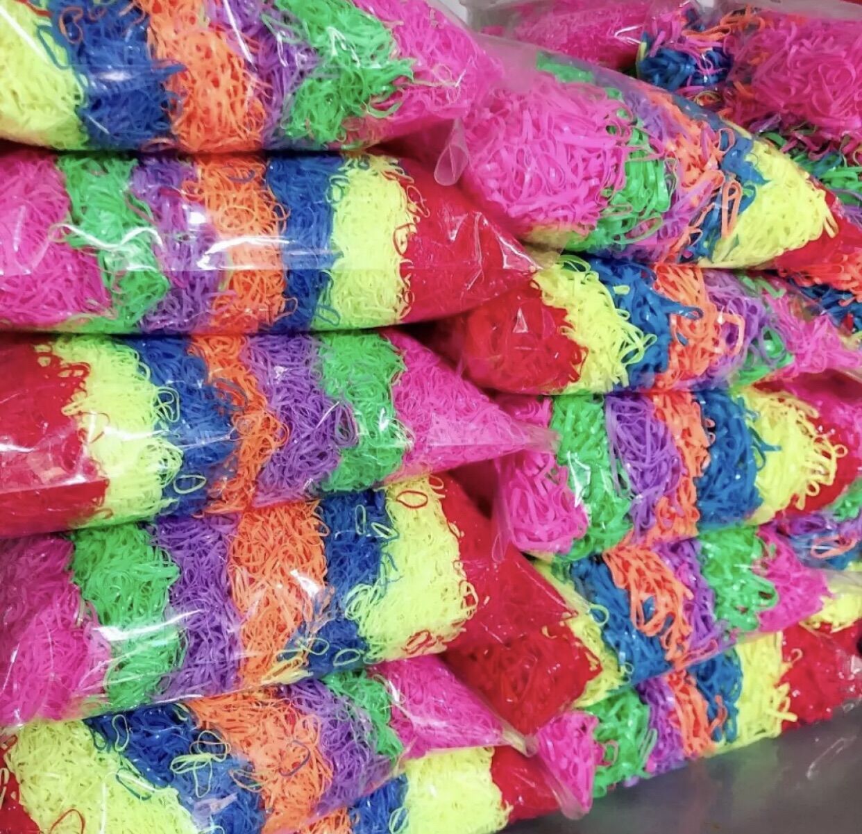 Sỉ _ 500g thun cột tóc nhiều màu co giản tốt