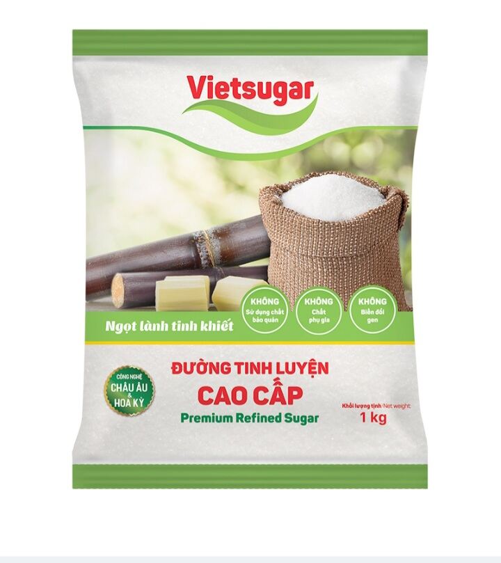 Đường Tinh Luyện Cao Cấp Vietsugar - Bịch 1kg