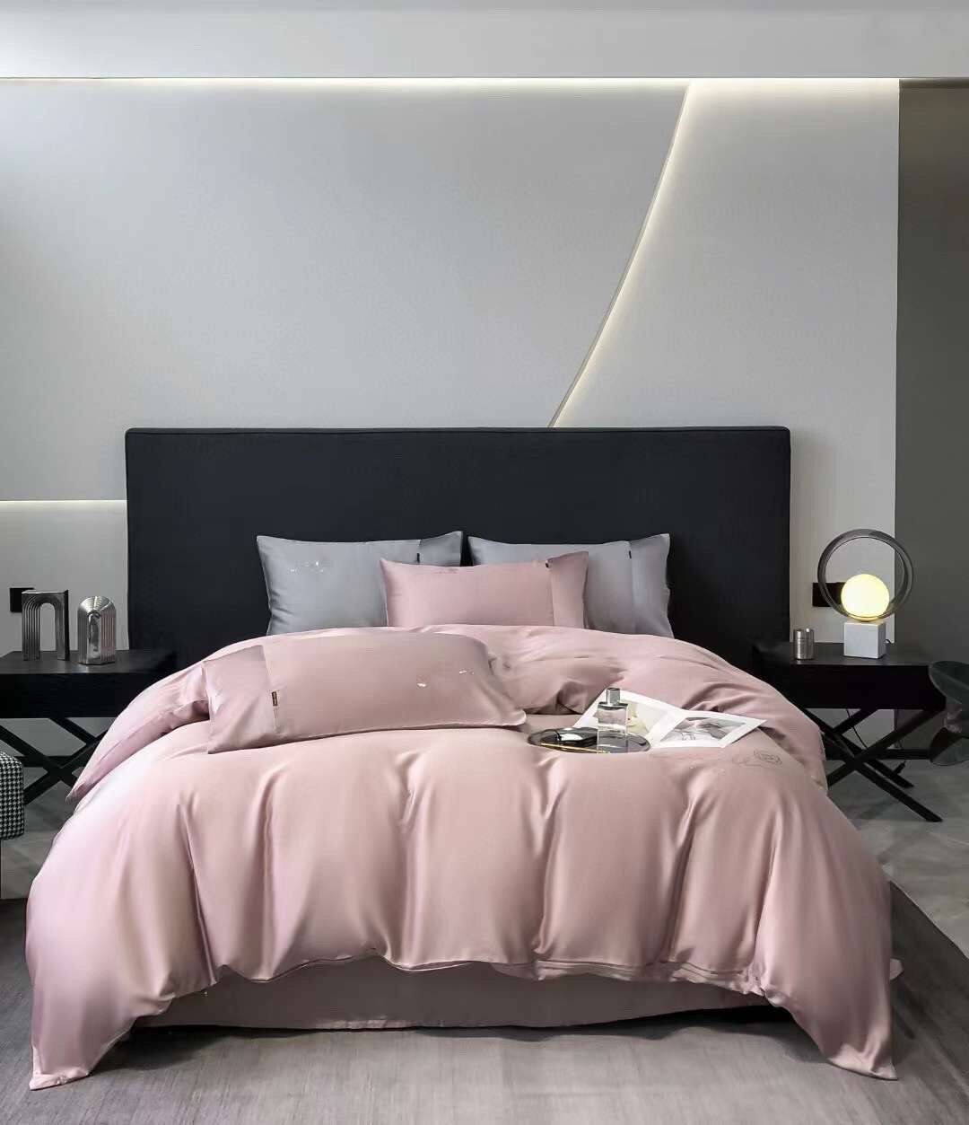 Bộ chăn ga gối lụa tencel phối cao cấp