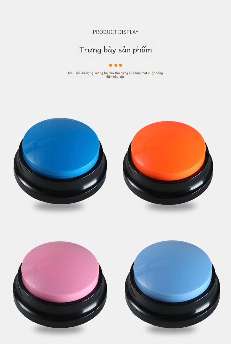 Nút Giao Tiếp Cho Thú Cưng Đồ Chơi Ghi Âm Phát Thanh Cho Chó Và Mèo Đồ Dùng Giáo Dục Cho Trẻ Em