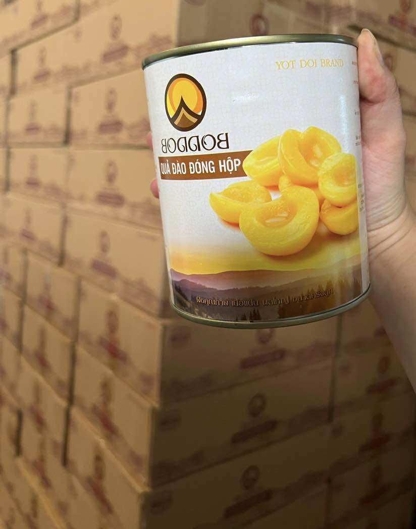 Đào ngâm thái 820g