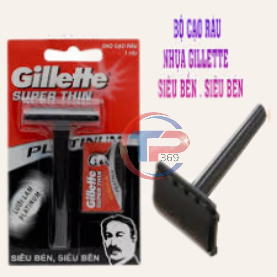 Bộ dao cạo râu Gillette nhựa thay lưỡi lam, tặng 1 lưỡi lam Gillette super thin giá rẻ