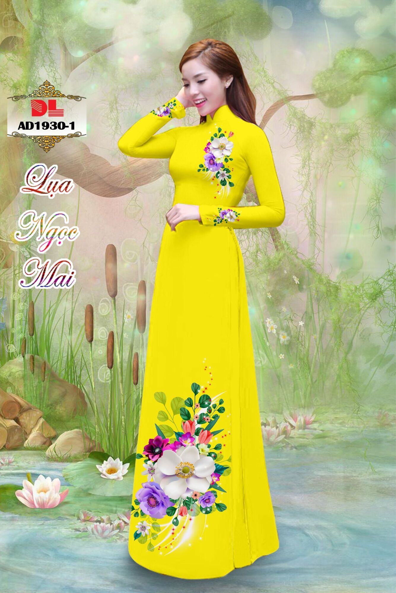 Vải áo dài in hoa