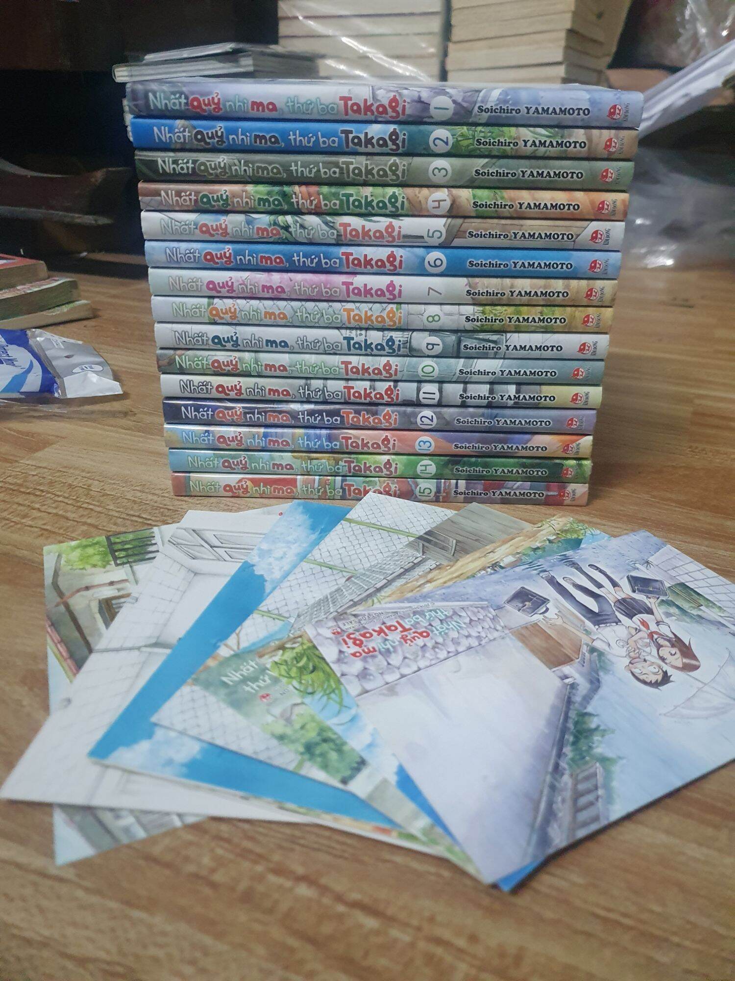 Nhất quỷ nhì ma thứ ba takagi full 15q bản in đầu có đủ 15 card đi kèm