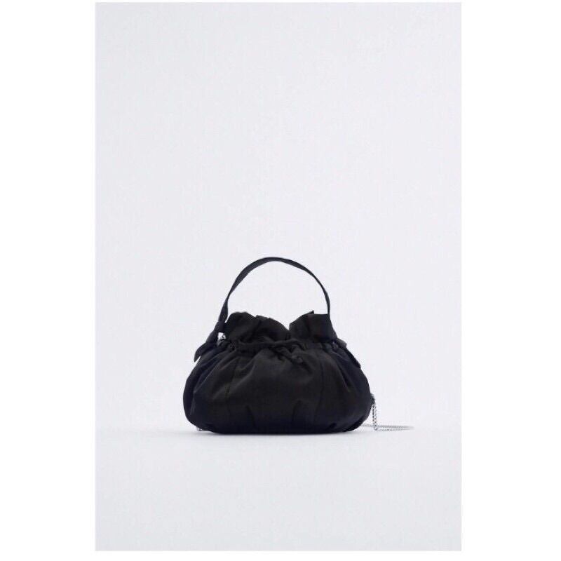 Zara Auth Túi xách cho nữ dây rút đen