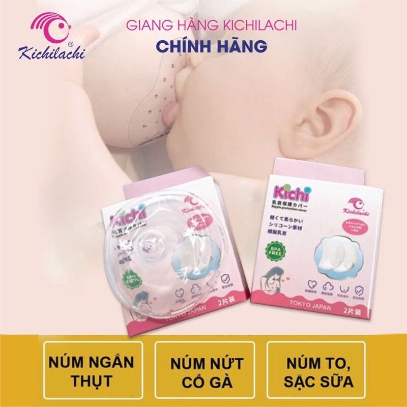 Núm trợ ty Kichilachi miếng bảo vệ đầu ti cho mẹ (Hộp 2 chiếc)