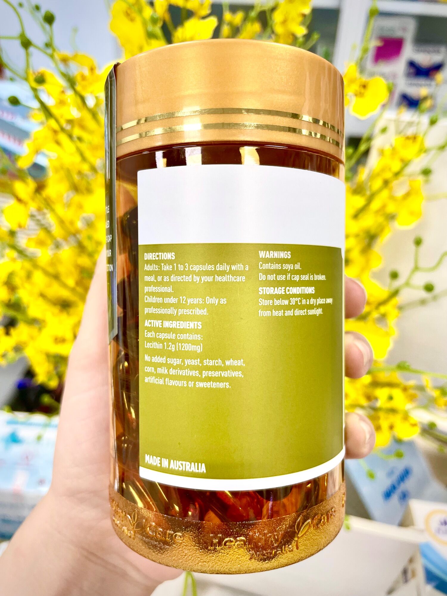 Lecithin 1200mg (Healthy Care) - Tinh chất mầm đậu nành