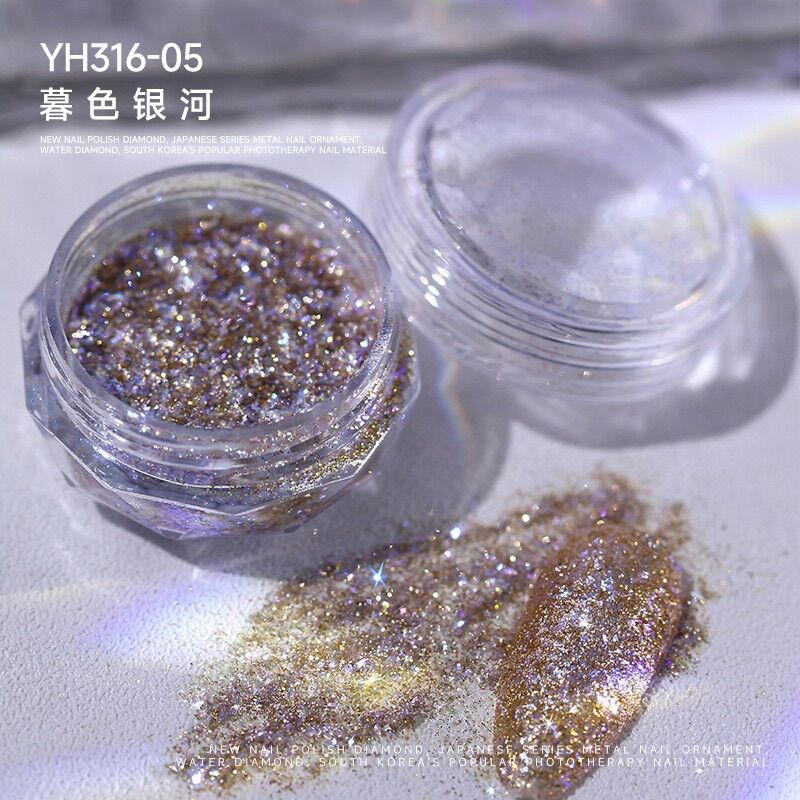 1 hộp nhũ flash trang trí móng tay siêu sáng