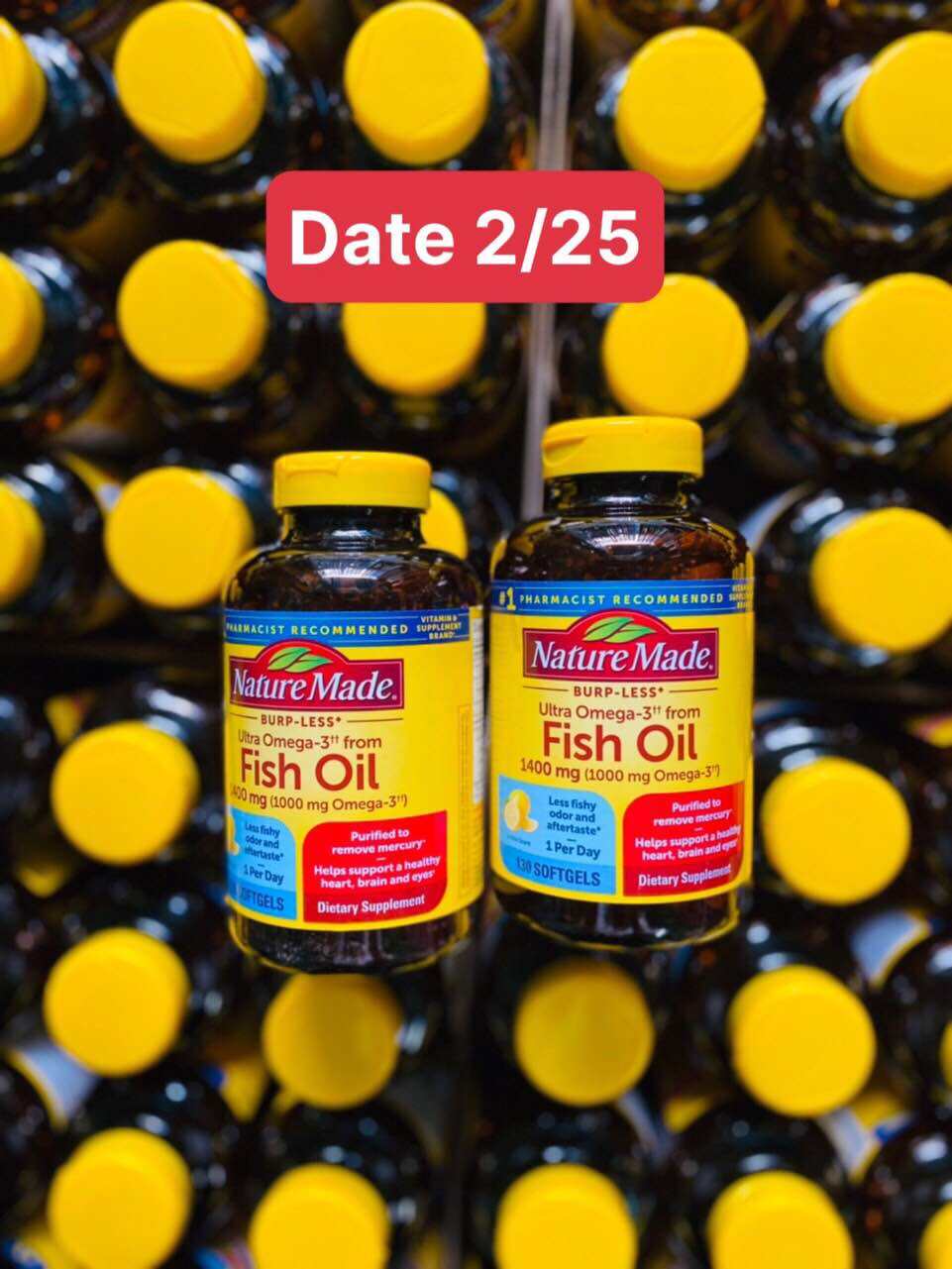 Dầu Cá Hàm Lượng Cao Nature Made Burp Less Fish Oil Ultra Omega