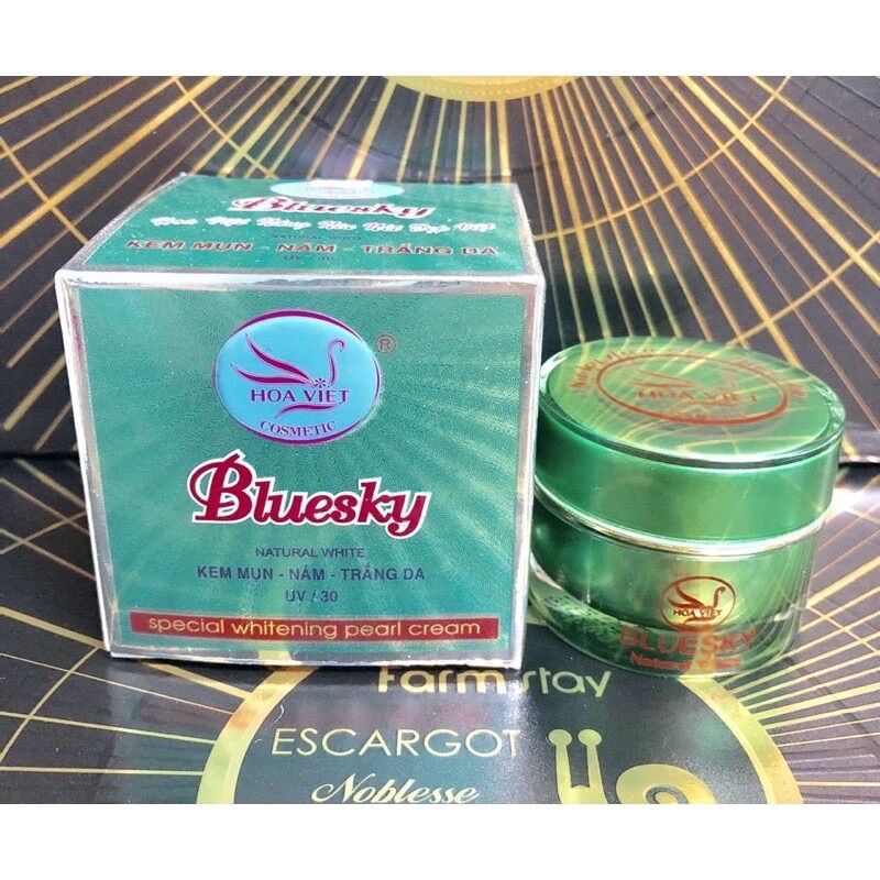 Kem bluesky xanh hoa việt mụn nám trắng da