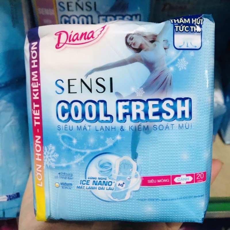 Băng vệ sinh Siêu Mỏng 20 Miếng DIANA Sensi Cool Fresh