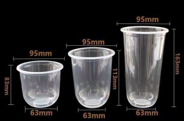 Combo 50c ly nhựa bầu 360ml,500ml 700ml kèm nắp cầu