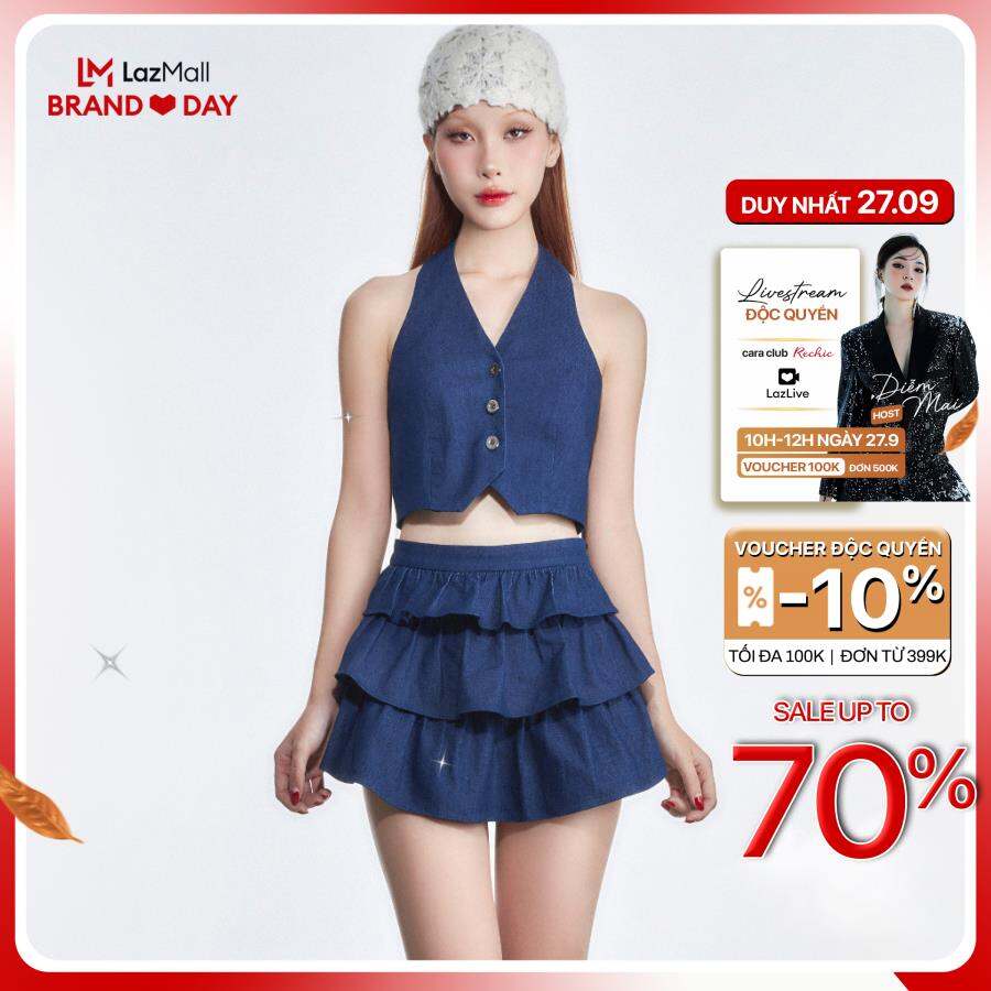 MUA 2 GIẢM THÊM 10% - MUA 3 GIẢM THÊM 20% - 27.9CARA Set jean áo yếm và