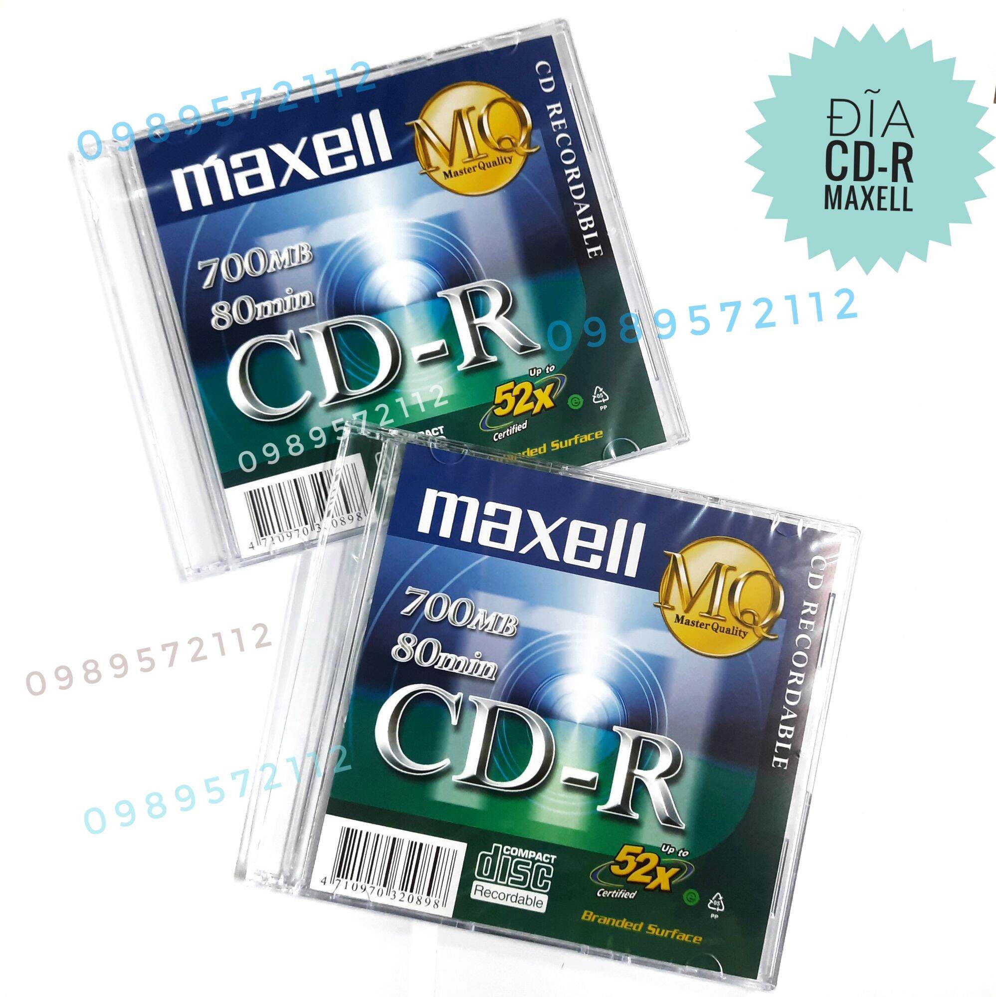 Đĩa CD-R,DVD-R maxell (hộp 10 cái).