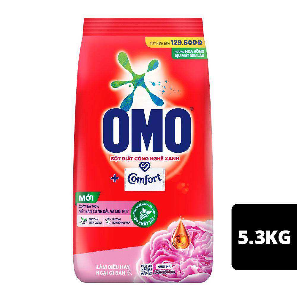 Bột giặt OMO Comfort bịch 5,1kg Unilever