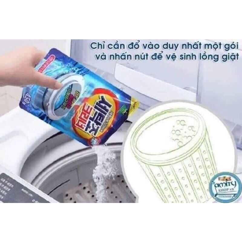 Bột tẩy lồng máy giặt hàn quốc siêu sạch