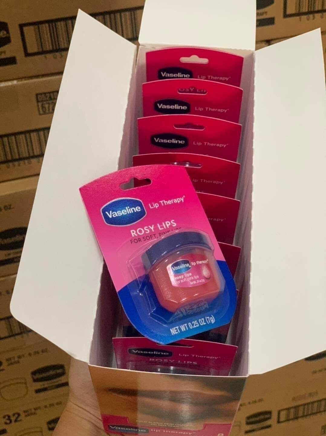 Son dưỡng môi Vaseline lip Therapy (7g) Mỹ ( Combo 2 hủ)