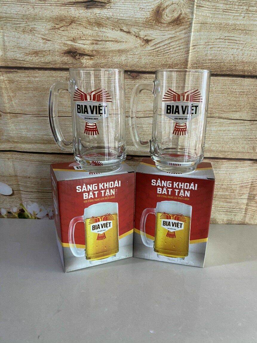 Set 2 ly thủy tinh hkm Bia Việt