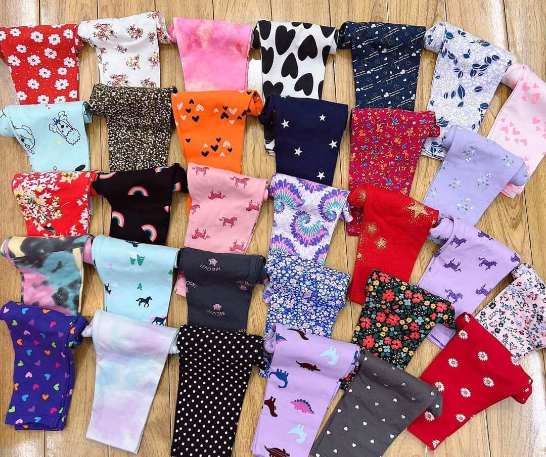 Quần legging dài cho bé gái 5 cái size từ 8-22kg