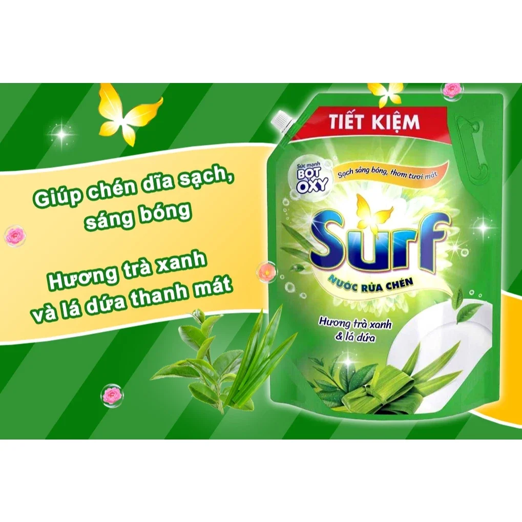 Nước rửa chén surf Túi  tiết kiệm 3,4kg