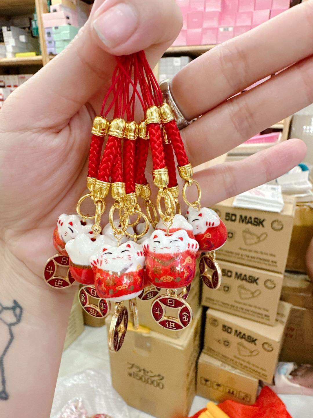 Móc khoá mèo thần tài thái lan