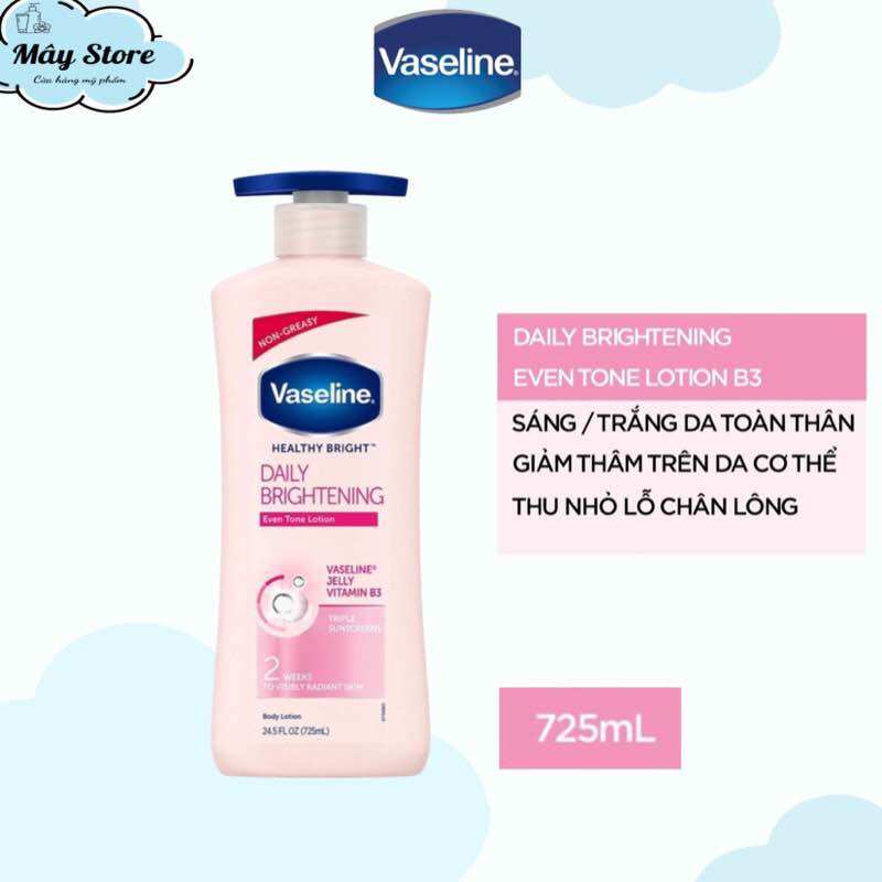 Dưỡng thể vaseline hồng làm mịn & trắng da 725ml