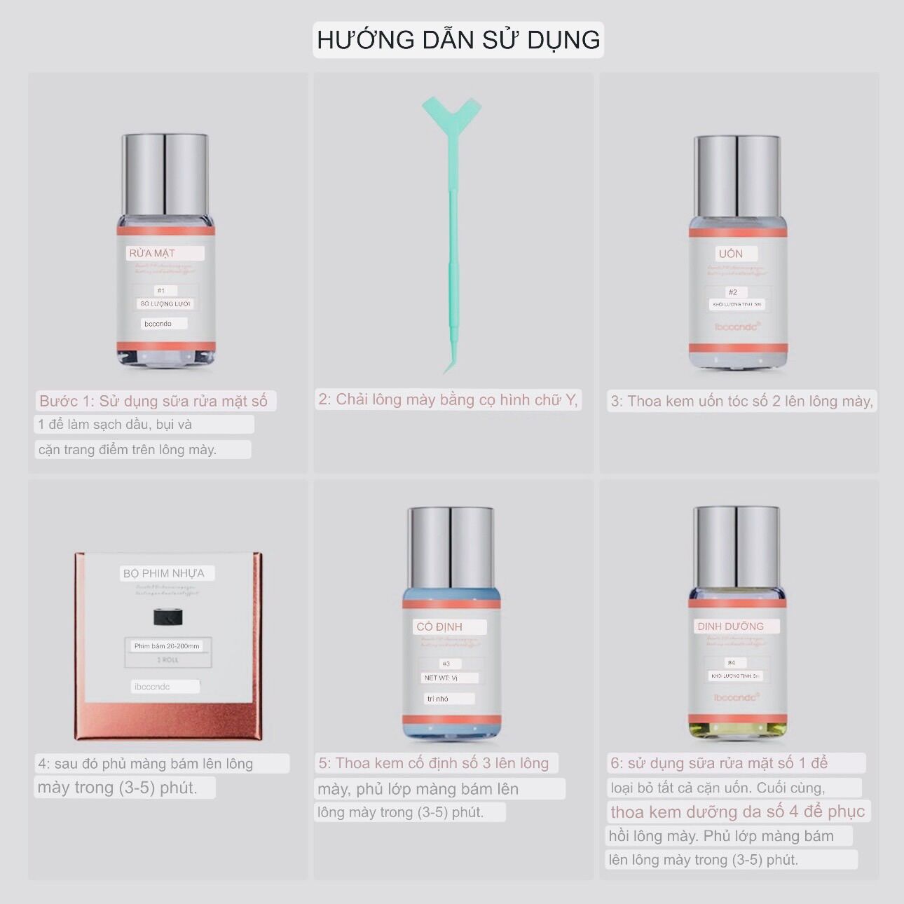 Brow LAMINATION-Set Uốn Định Hình Chân Mày