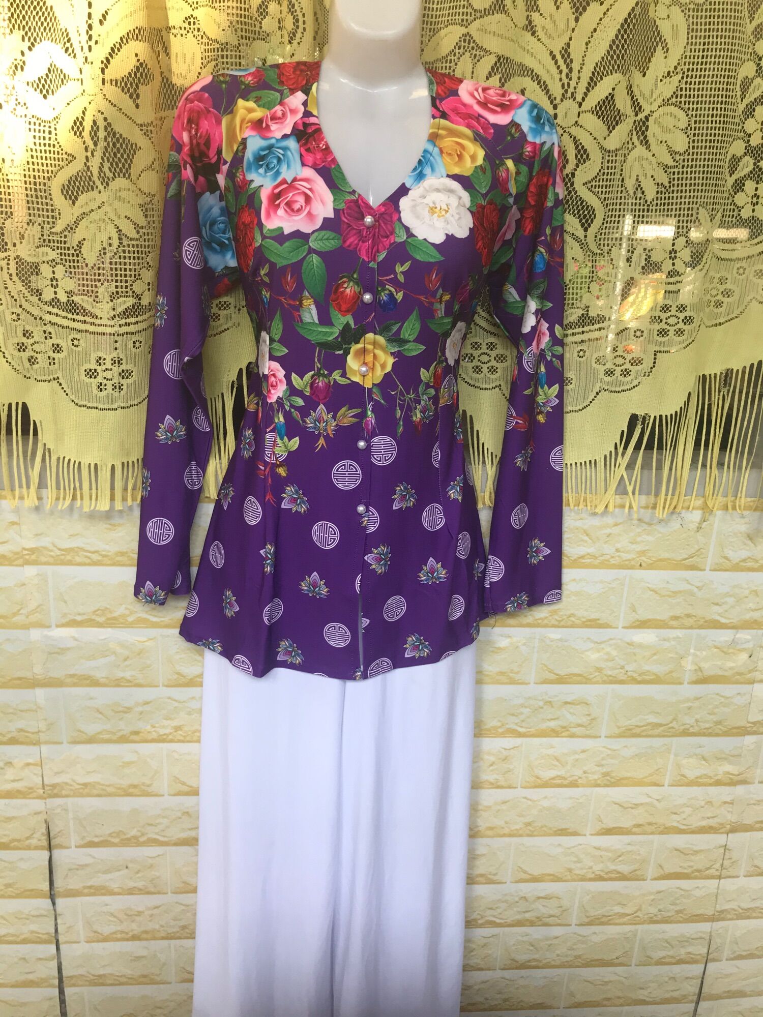 ÁO LẺ BÀ BA VẢI THUN IN 4D size L 55-60kg