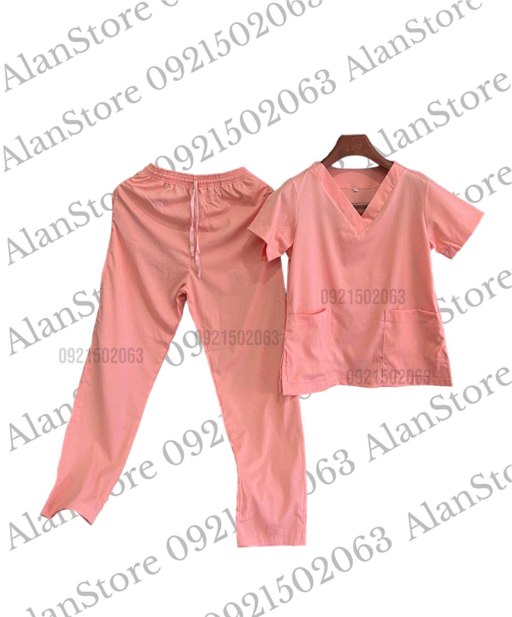 Đồng phục spa/đồng phục y tế nữ màu cam sữa