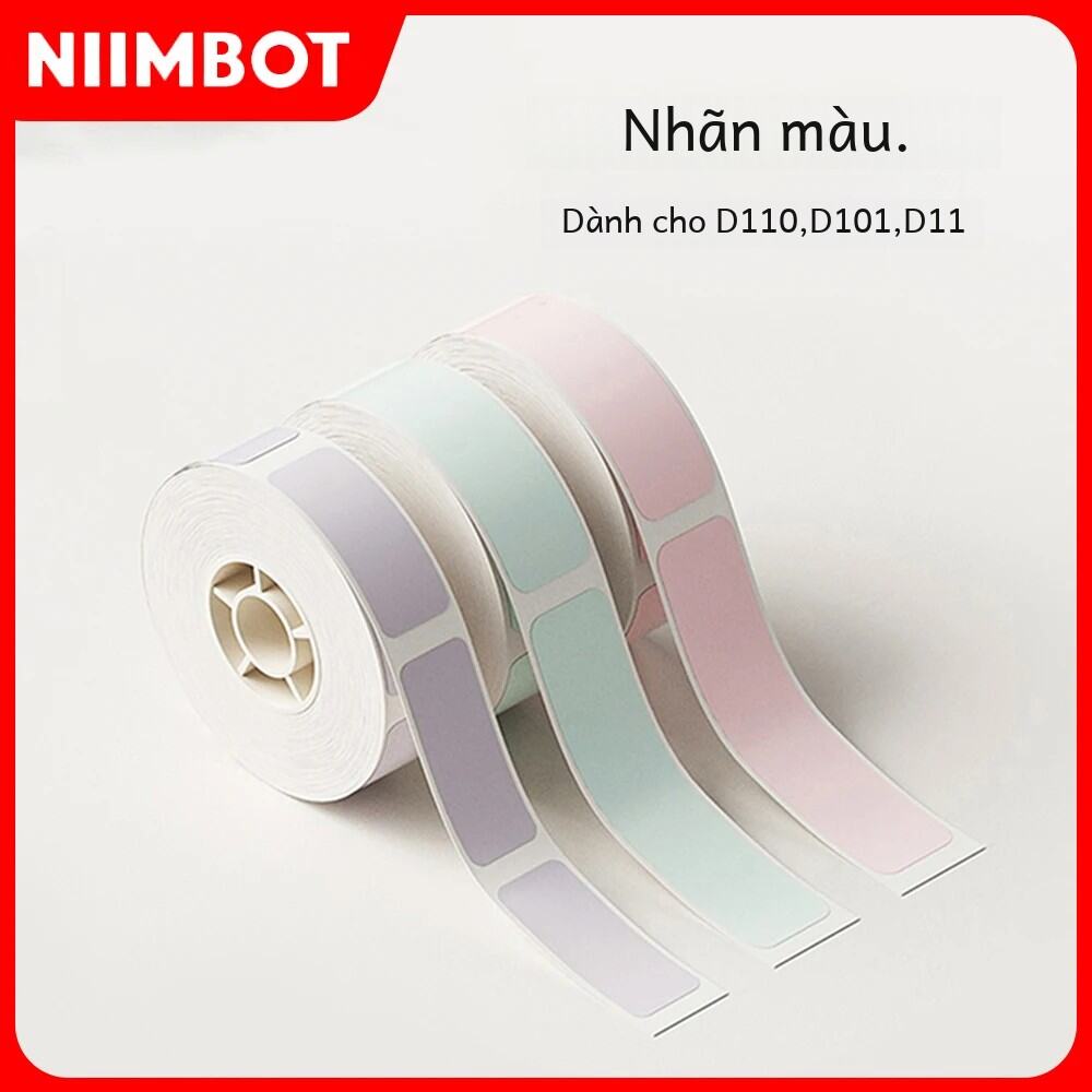 Niimbot Màu Nguyên Chất Nhãn Băng Cho D11 D110 D101 Giấy Chống Thấm Nước Dính Mini Di Động Máy In Nhiệt Với Chống Dầu Miếng Dán Băng